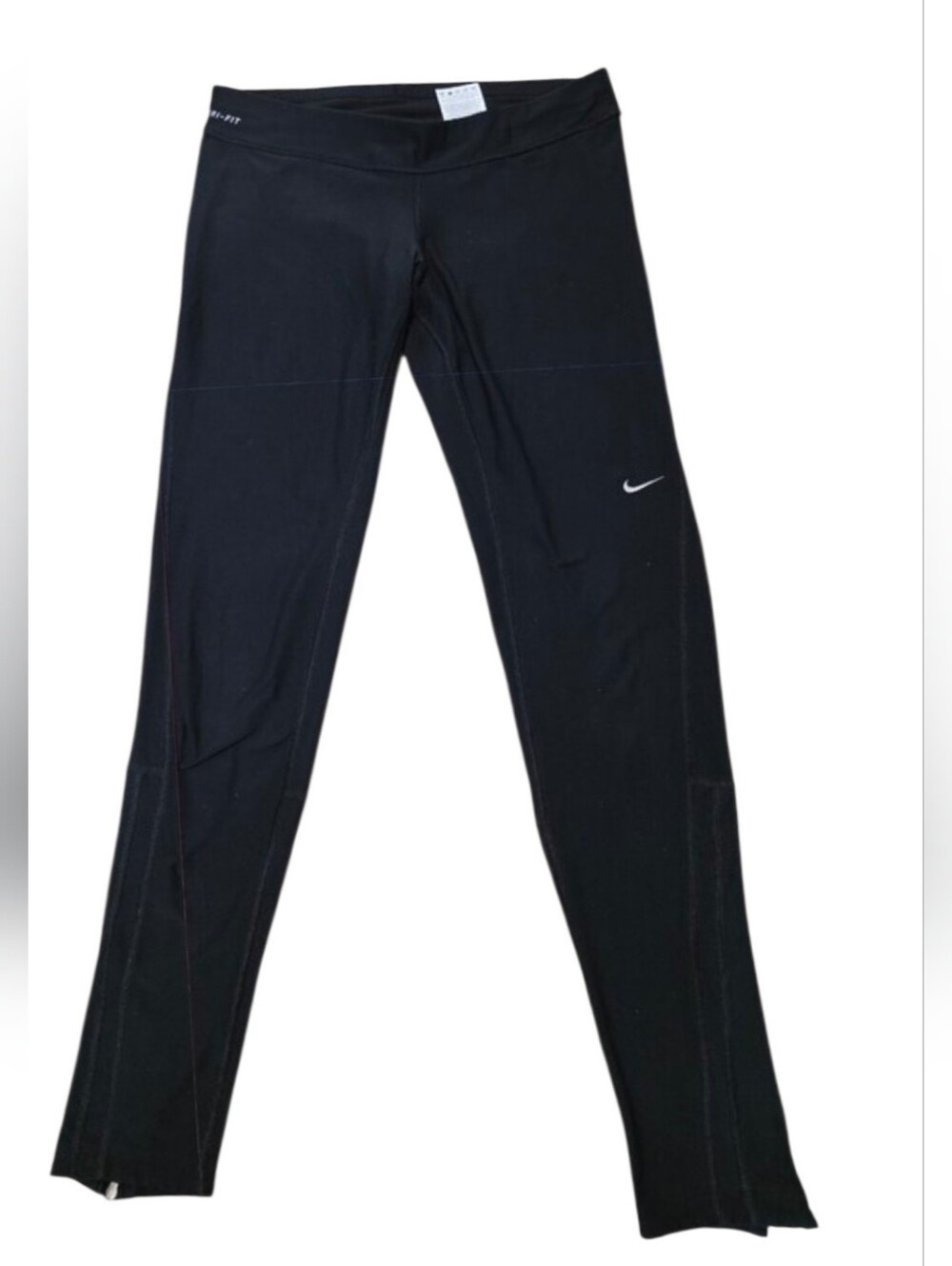 Nike Black Dri-FIT Athletic Leggings It has a zipper at the heel Very